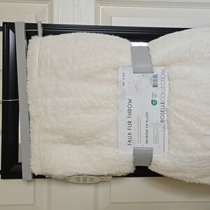 Blanket ,Roselle Collection,White,50"x60"